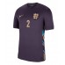 Camisa de Futebol Inglaterra Kyle Walker #2 Equipamento Secundário Europeu 2024 Manga Curta